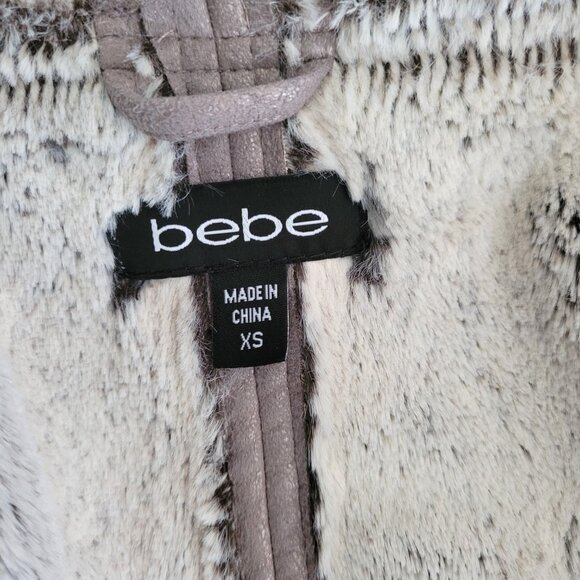 BEBE Suede Cowl Neck Moto Jacket - Picture 7 of 8